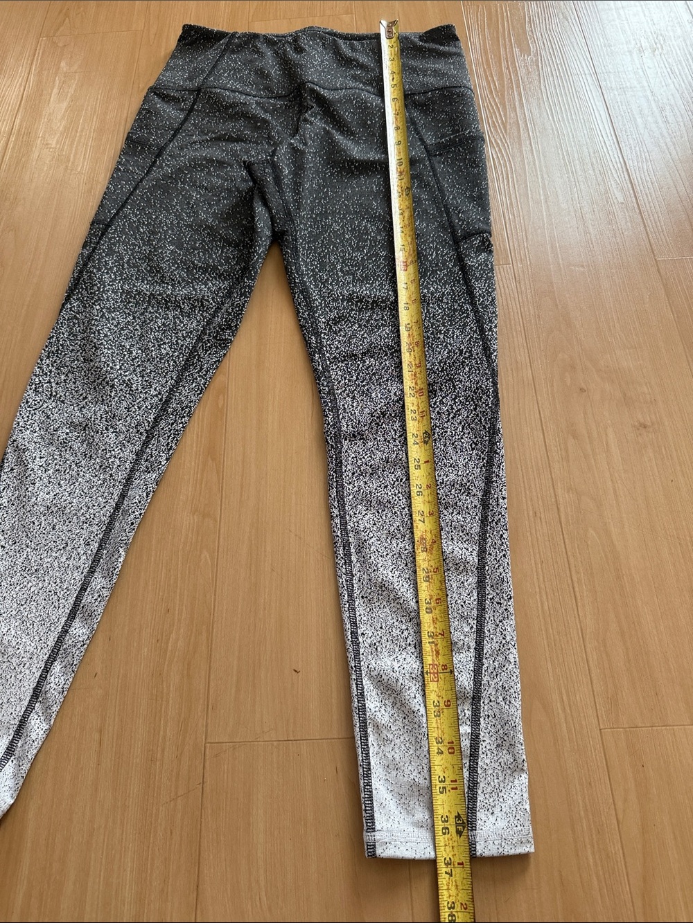 C9 BY CHAMPION ATHLETIC WORKOUT LEGGINGS SPECKLED OMBRÉ DESIGN SIDE POCKETS LG - Picture 8 of 14